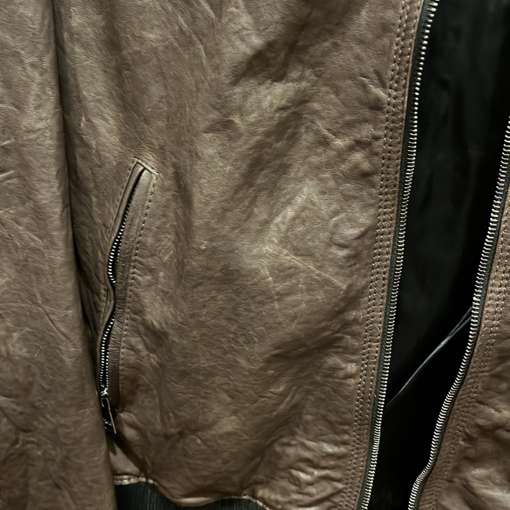 Dolce and gabbana brown leather jacket - Picture 3 of 7